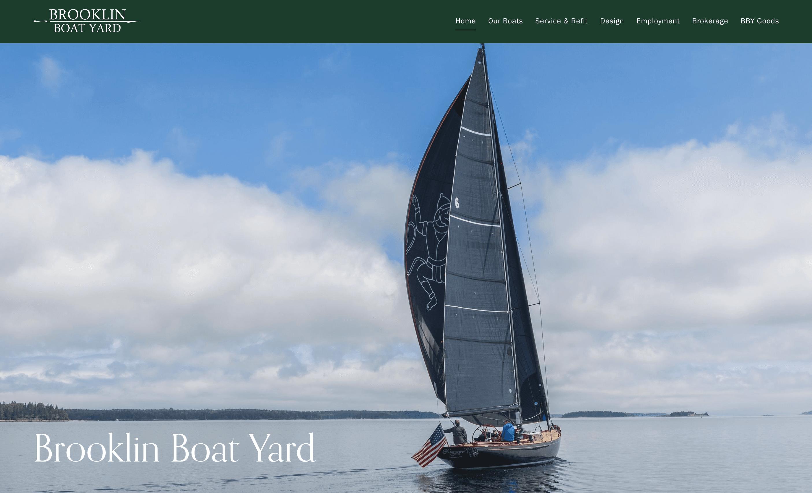 This is the website for the brooklin boat yard boatbuilding company.